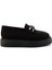 Siyah Süet Kadın Loafer Ayakkabı K01192180002 2