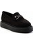Siyah Süet Kadın Loafer Ayakkabı K01192180002 3