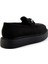 Siyah Süet Kadın Loafer Ayakkabı K01192180002 4