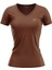 Kadın %100 Pamuk T-Shirt Mulıer Kahverengi 1
