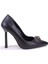 DZA07-1170600 Siyah Stiletto Topuklu Kadın Ayakkabı 2