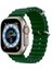 Apple Watch 10 (42MM) Uyumlu Ocean Silikon Kordon-75 Koyu Yeşil 1