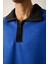 R-5844 Yarım Fermuar Garni Detaylı Kaşe Sweat 4