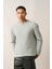 R-5838 Bisiklet Yaka Uzun Kol Örme Sweatshirt 2