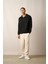 R-5844-1 Yarım Fermuar Garni Detaylı Üç Ip Sweat 2