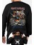 Unisex Iron Maiden Sırt Baskılı Kapüşonsuz Sweatshirt, Oversize Rock Metal Baskılı Sweat 2