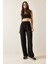 Siyah Yüksek Bel Oversize & Bol Kesim Eşofman Altı 5KXK8-49035-02 4