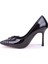 DZA07-388496 Siyah Rugan Abiye Topuklu Kadın Ayakkabı 3