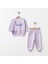 Kız Bebek Eşofman Takımı Organik Pamuklu Pijama Takımı Mor 1