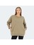 VIKENTI SW Kadın Oversize Sweatshirt Koyu Yeşil 1