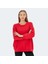 VIKENTI SW Kadın Oversize Sweatshirt Kırmızı 4