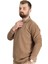 Büyük Beden Erkek Sweat Polo Selanik Nakışlı 20440 Sütlü Kahve 2