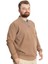 Büyük Beden Erkek Sweat Polo Selanik Nakışlı 20440 Sütlü Kahve 3