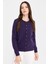 Kadın Sıfır Yaka Triko Yün Hırka K.mor 1