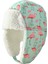 Sugeçirmez Kız Çocuk Bere Eldiven Set Mint Pembe Flamingo Desenli Kayak Snowboard 4-8 Yaş 3