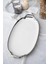 Arwen Oval Silver Sunum Tepsi - 40.5 cm 1