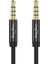 Veggieg 3.5mm Jack Trrs Hi-Fi Örgülü Aux Mikrofon ve Ses Kablosu 3 Metre 1