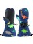 Sugeçirmez Erkek Çocuk Bere Eldiven Set 2-4 Yaş Kayak Snowboard Lacivert Renkli Dino 2