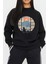 Kedi Dağ Baskılı Siyah Unisex Kadın Erkek Pamuklu Sweatshirt CU205 2