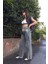 Parça Kumaşlı Wet Leg Denim Pantolon 2