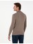 Erkek Vizon Melanj Slim Fit Yarım Balıkçı Yaka Triko Kazak 50300460-VR174 5