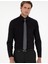 Erkek Siyah Regular Fit Uzun Kollu Basic Gömlek 50286106-VR046 3