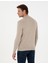 Erkek Kum Melanj Slim Fit Yarım Balıkçı Yaka Triko Kazak 50300460-VR123 5