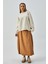 Kadın Ekru 3 Iplik Penye Şardonlu Oversize Sweatshirt 28050 1