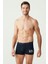Erkek Lacivert - Lacivert Melanj 3'lü Boxer 80338 5