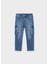 Kışlık Erkek Çocuk Denim Kargo Cepli Pantolon 4