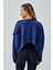 Kadın Indigo Oys Modal Kumaş Asimetrik Kesim Sweatshirt 28028 5