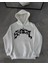 Üç Iplik Kapşonlu Baskılı Oversize Sweatshirt- Beyaz 2
