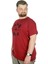 Büyük Beden T-Shirt Bisiklet Yaka Birds 22172 Bordo 1