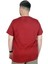 Büyük Beden T-Shirt Bisiklet Yaka Birds 22172 Bordo 3