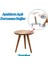 3'lü Ahşap Sehpa Ayak Takımı 40 cm Zigon - Puf - Tabure 5