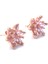 Pembe Zirkon Taşlı Çiçek Model Rose Gümüş Küpe GKP-100 5