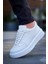 KB-005 Kuback Beyaz Cilt Bağcıklı Günlük Erkek Ayakkabı 2