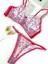 Fuşya Çiçek Desenli Bralet Takımı 2