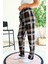 Dreamy Soft Kadife Dokulu Ekose Kareli Süet Pijama Altı Pantolon 3