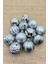 Yılbaşı Çam Ağacı Süsü Cici Top Özel Paketli 6 Cm 12 Li Gümüş 3