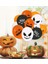 Cadılar Bayramı Balkabağı Boo Baskılı Balon Halloween Parti Balonu Turuncu Siyah 1