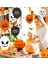 Cadılar Bayramı Balkabağı Boo Baskılı Balon Halloween Parti Balonu Turuncu Siyah 4