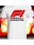 Formula 1 Tasarımlı 2025 Özel Koleksiyon Ön Taraf Baskılı Beyaz T-Shirt Tişört 2