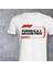 Formula 1 Tasarımlı 2025 Özel Koleksiyon Ön Taraf Baskılı Beyaz T-Shirt Tişört 2
