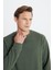 2 Iplik Sıcak Tutan Standart Fit Normal Kesim Bisiklet Yaka Ottoman Desenli Sweatshirt 4