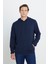 2 Iplik Sıcak Tutan Standart Fit Normal Kesim Kapüşonlu Ottoman Desenli Cepli Sweatshirt 1