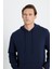 2 Iplik Sıcak Tutan Standart Fit Normal Kesim Kapüşonlu Ottoman Desenli Cepli Sweatshirt 4