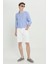 Slim Fit Dar Kesim Yan Cepli Gofre Desenli Şort 2