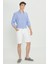 Slim Fit Dar Kesim Yan Cepli Gofre Desenli Şort 3