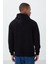 Siyah Pamuklu Kalın Içi Tüylü Yumuşak Dokulu Comfort Fit Nakışlı Erkek Sweatshirt - 88419 5